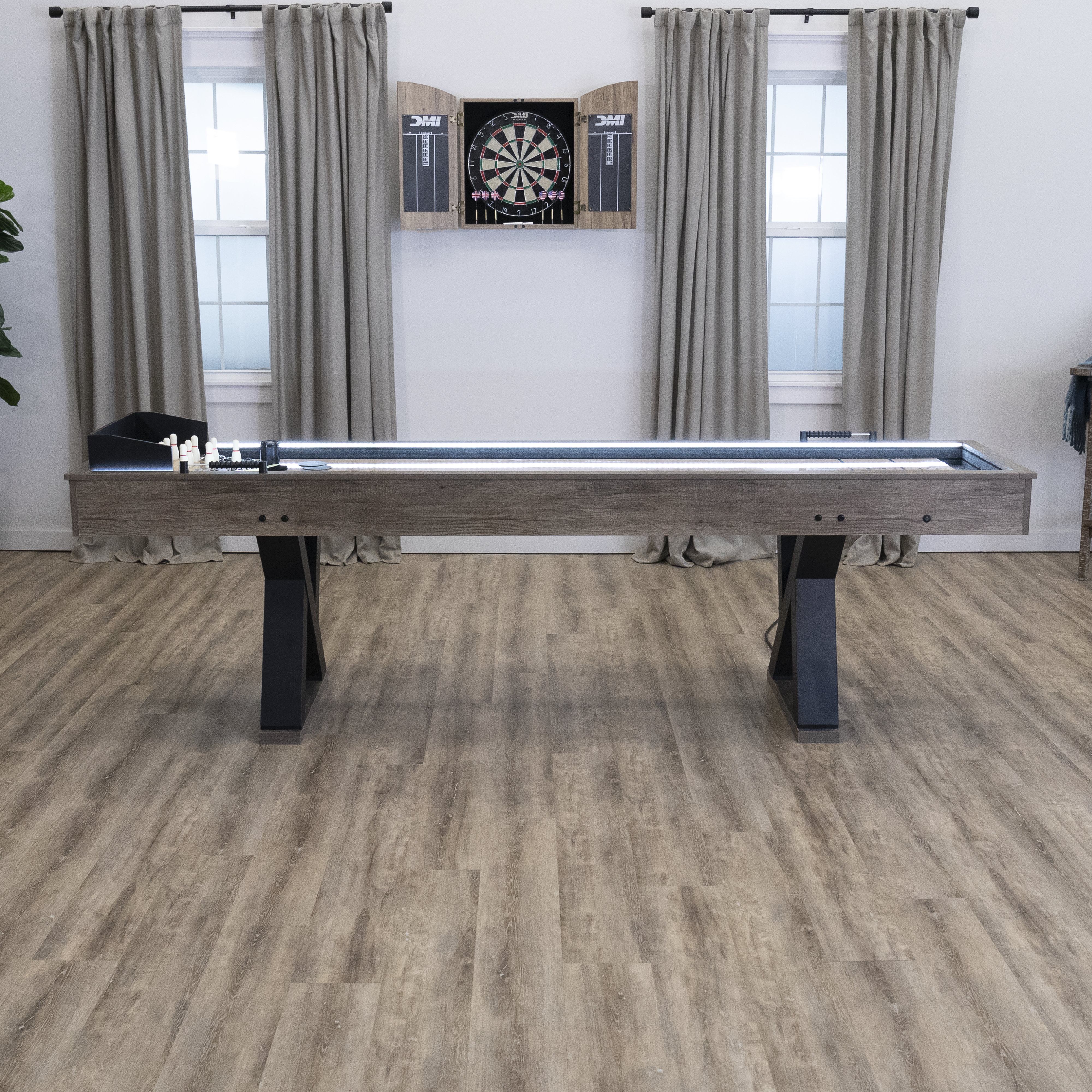 American Legend Kirkwood 9' LED Shuffleboard Table with Bonus